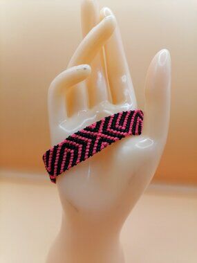 Handmade Macrame Andean Bracelet, Inca Bracelet with Geometric Designs
